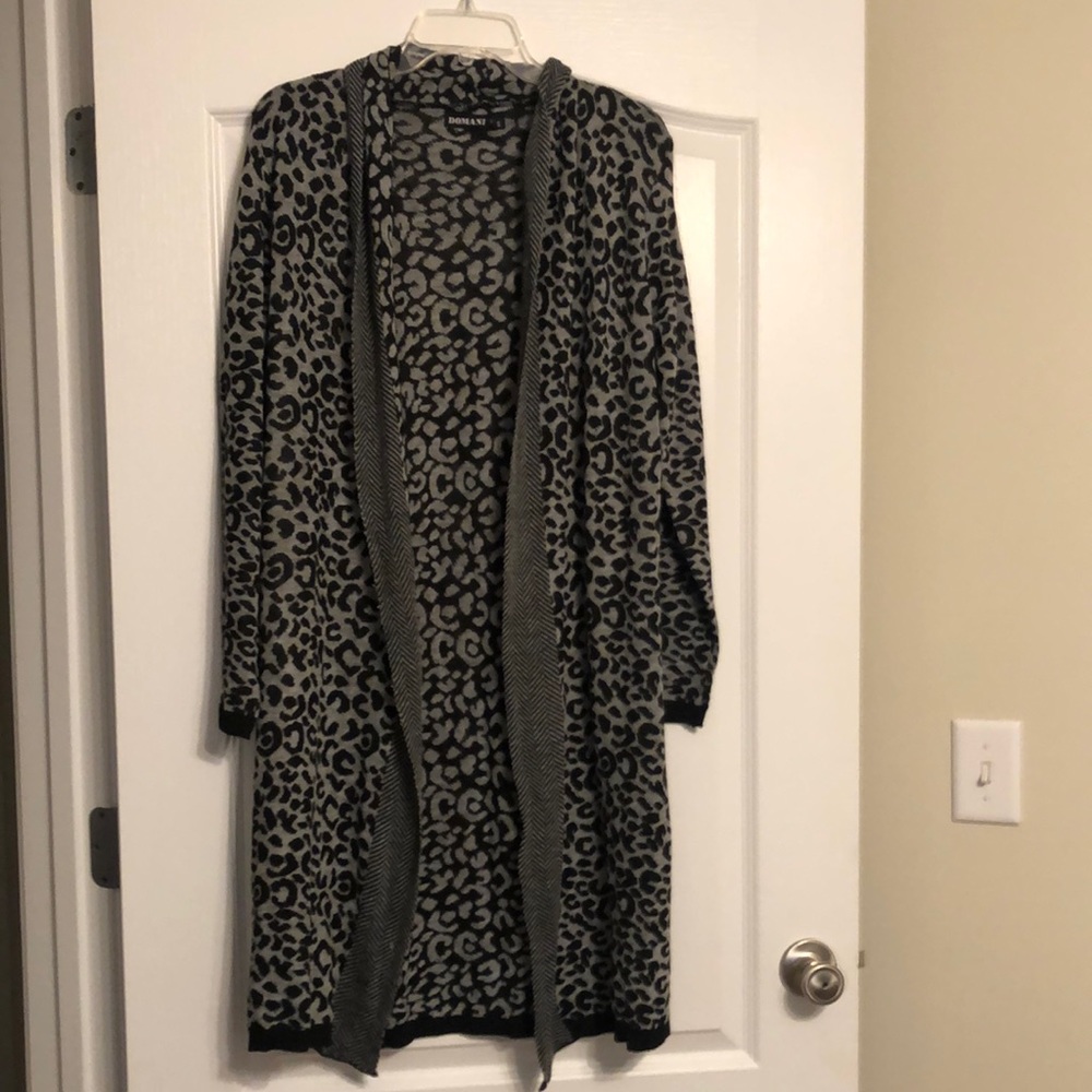 Domani Leopard Print Duster-NWOT
